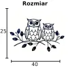 Sowy geometryczne DEKORACJA ŚCIENNA obraz na ścianę
